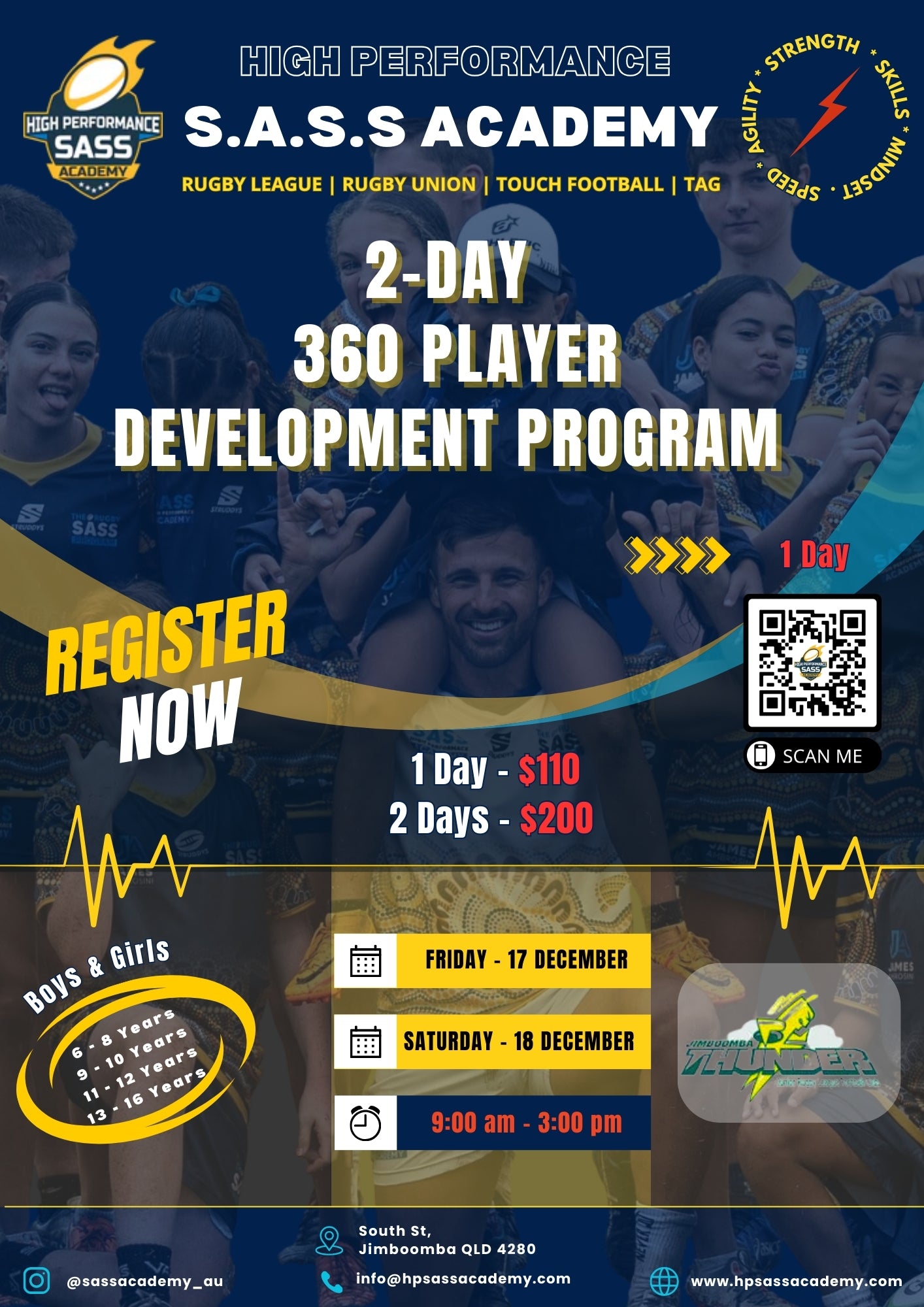 2-DAY 360 PLAYER DEVELOPMENT PROGRAM - LOGAN (JIMBOOMBA THUNDER R.L.F.C - 24-25 JANUARY)