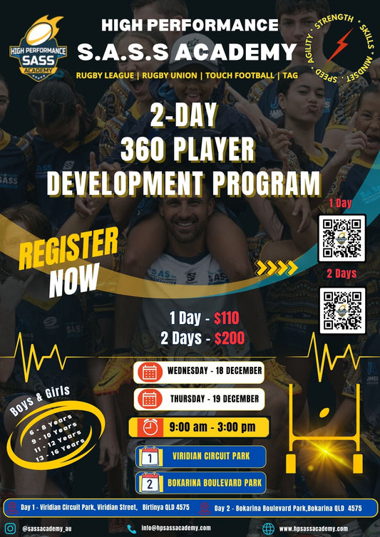 2-DAY 360 PLAYER DEVELOPMENT PROGRAM - SUNSHINE COAST (VIRIDIAN CIRCUIT PARK - 18-19 DECEMBER)