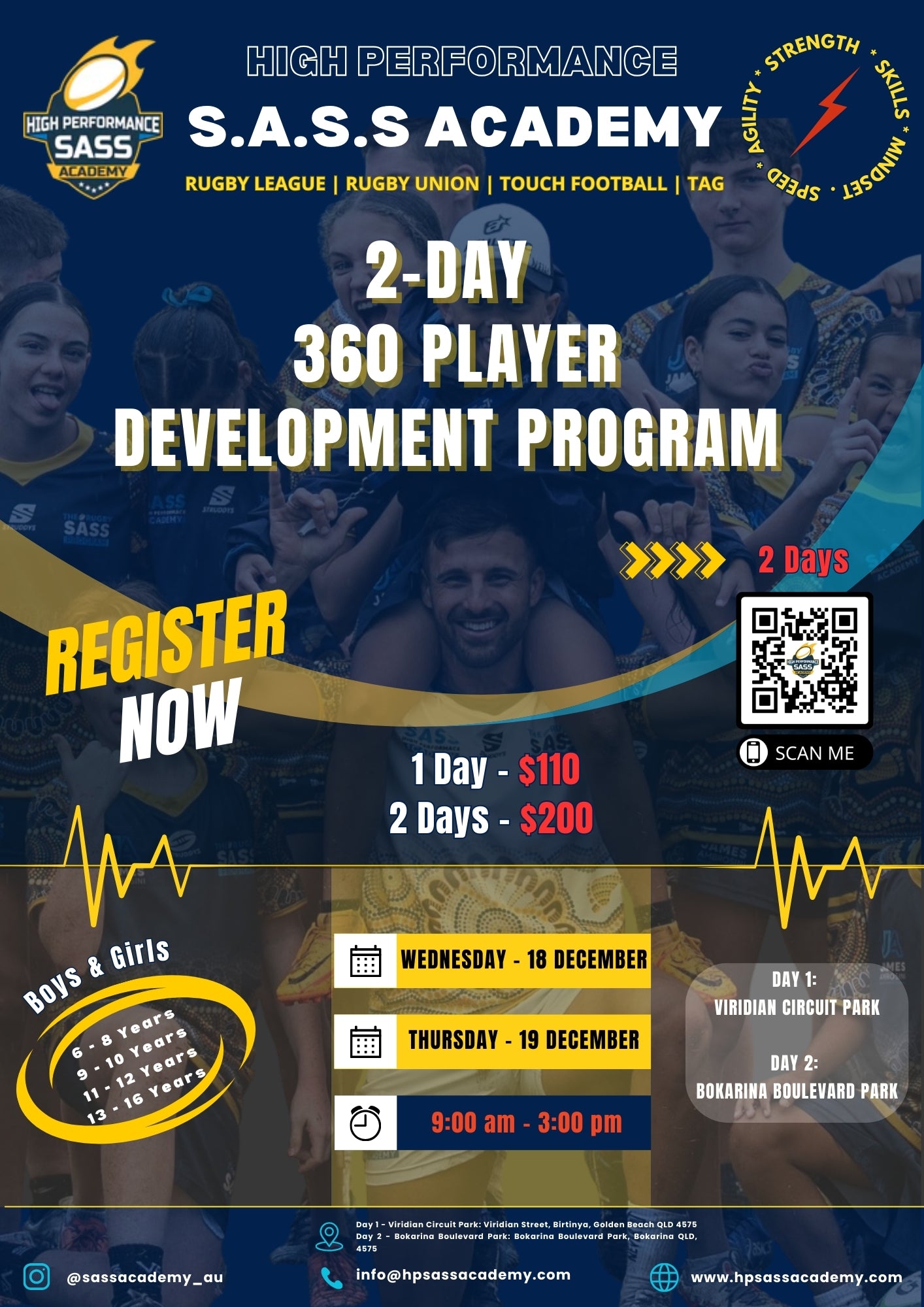 2-DAY 360 PLAYER DEVELOPMENT PROGRAM - SUNSHINE COAST (VIRIDIAN CIRCUIT PARK - 18-19 DECEMBER)