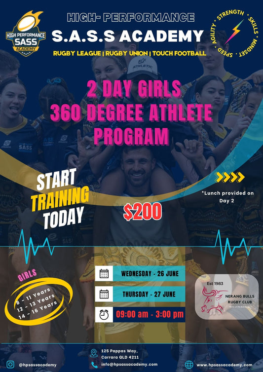 2 Day Girls 360 Degree Athlete Program (Full Experience) - Nerang Bulls R.U.C (26 - 27 June)